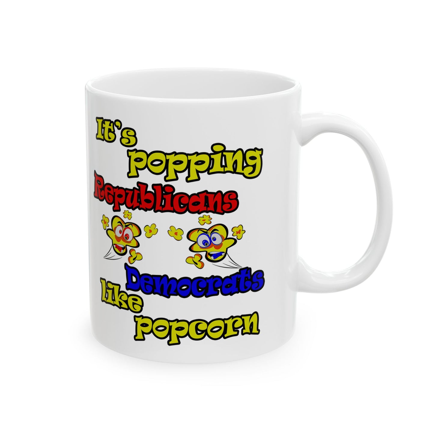 popping like popcorn - White Mug (white)