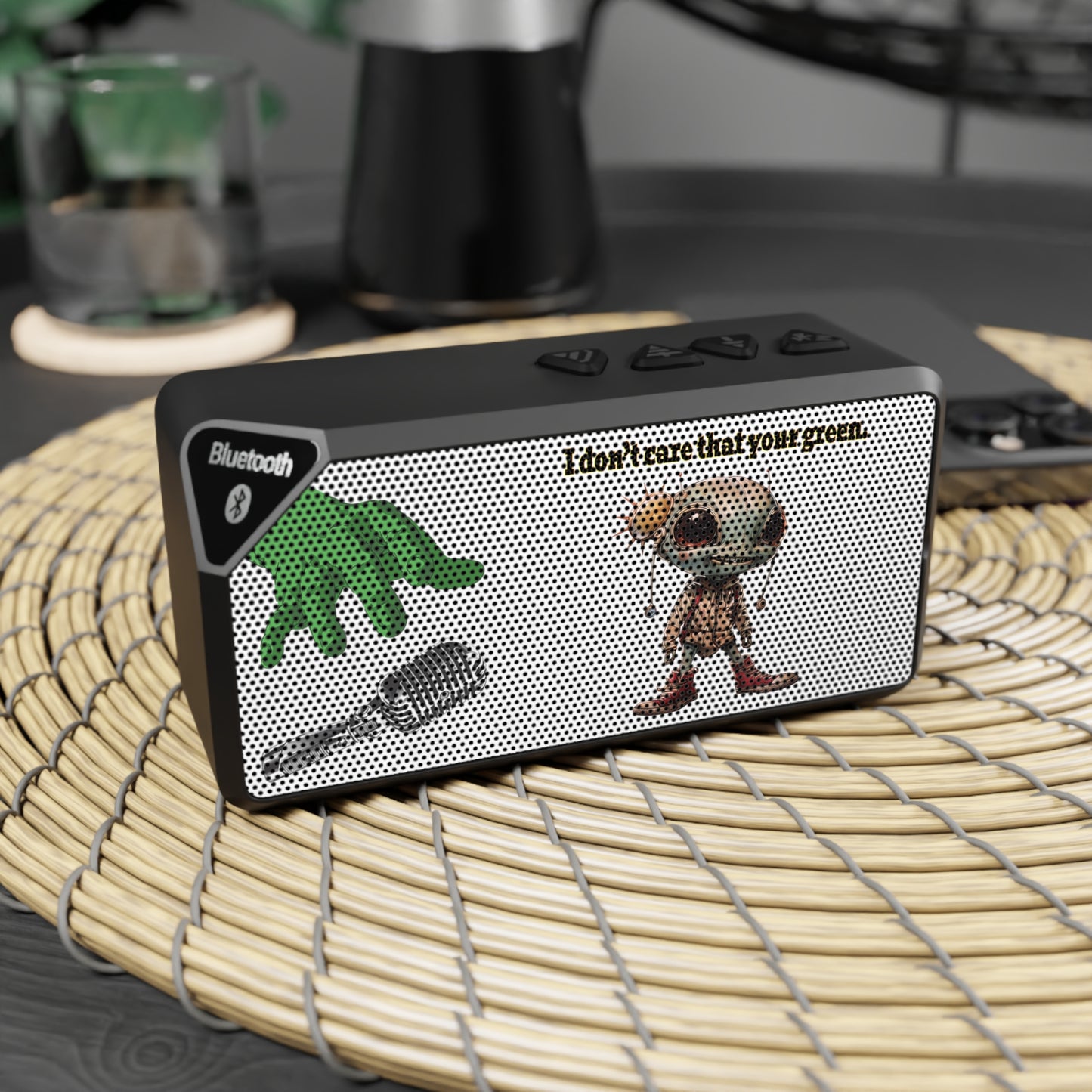 I don't care that your green - Jabba Bluetooth Speaker (white)