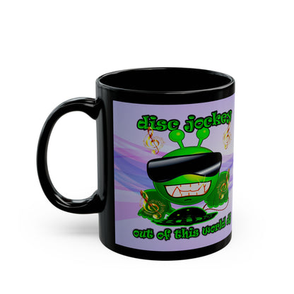 disc jockey - Black Mug (light blue-pink wave)