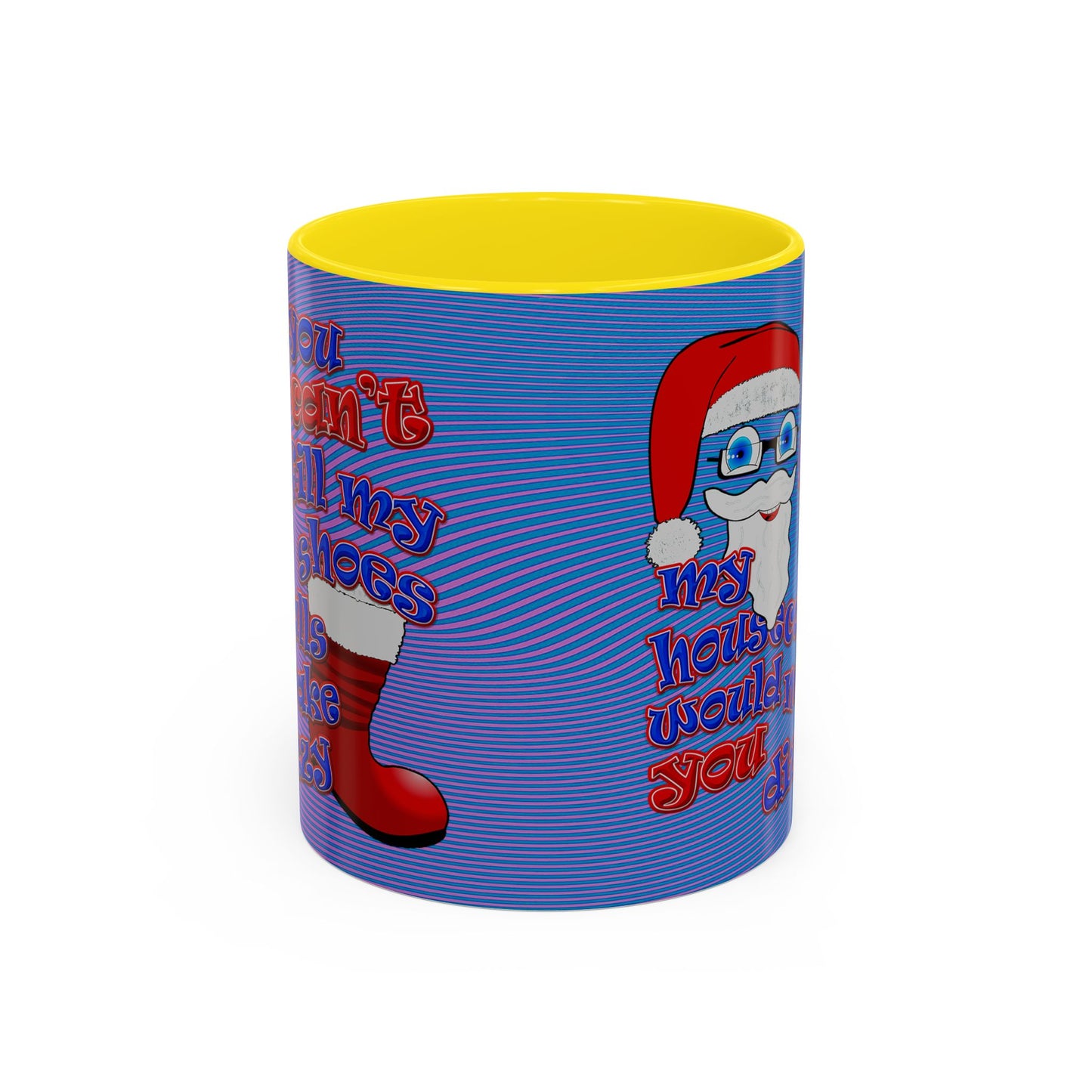 santa's shoes - Accent Mug (light blue-purple wave)
