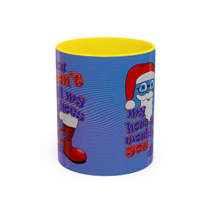 santa's shoes - Accent Mug (light blue-purple wave)