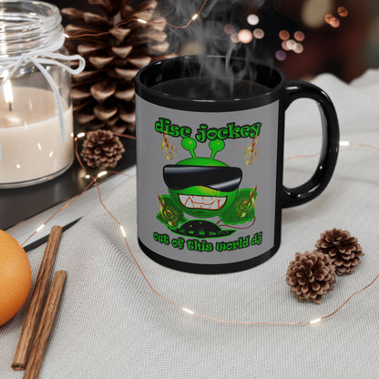 disc jockey - Black Mug (grey)