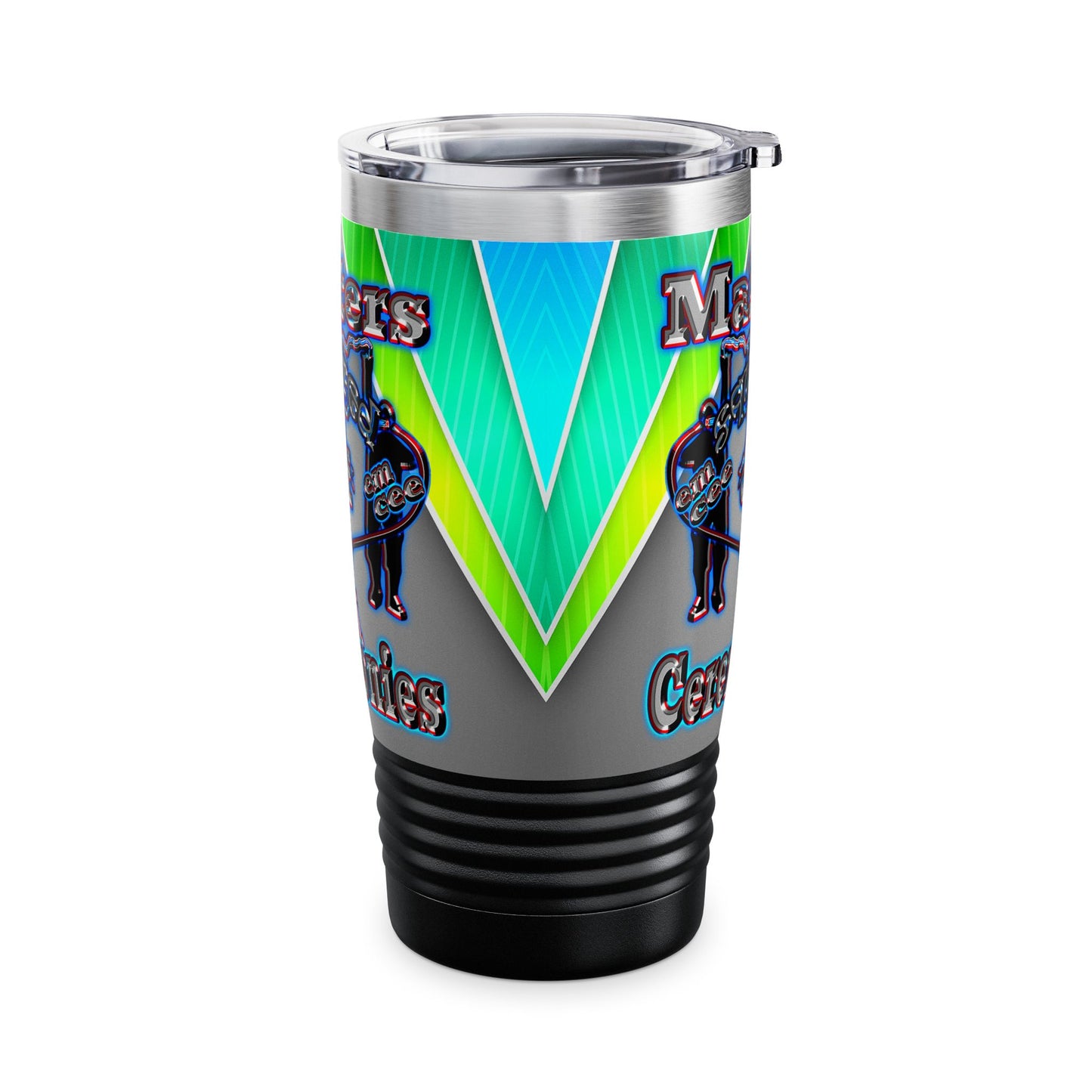 em cee squared - Ringneck Tumbler, 20oz (rainbow split)