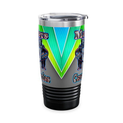 em cee squared - Ringneck Tumbler, 20oz (rainbow split)