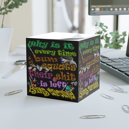 the bum's shit - note cube (black)