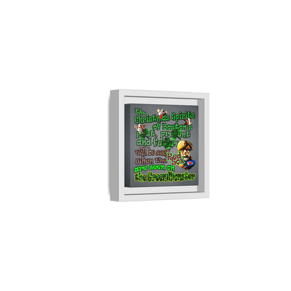christmas spirits of boston - framed canvas art (grey-light grey)