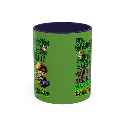 christmas spirits of boston - Accent Mug (green)