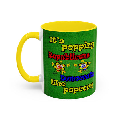 popping like popcorn - Accent Mug (green turf)