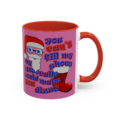 santa's shoes - Accent Mug (light pink)