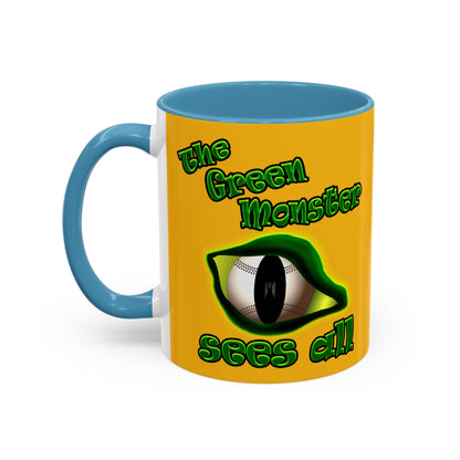 green monster - Accent Mug (yellow)