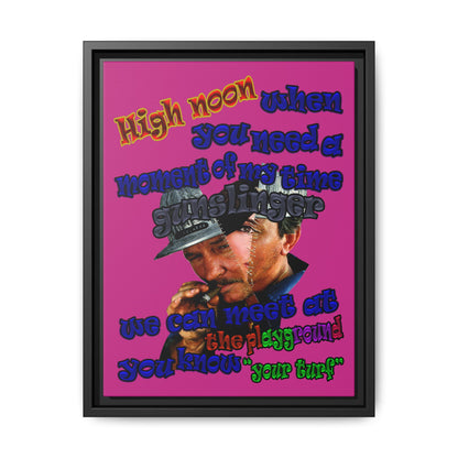 high noon - framed canvas art (pink)