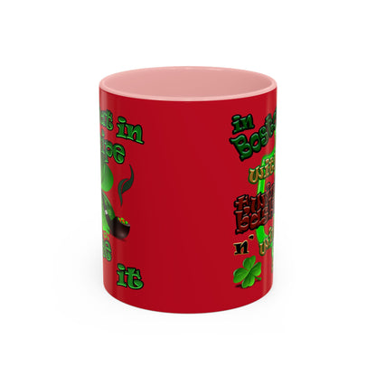 celtics logo - Accent Mug (dark red)