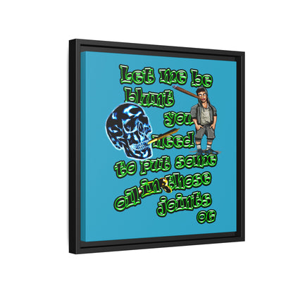 og - framed canvas art (turquoise)