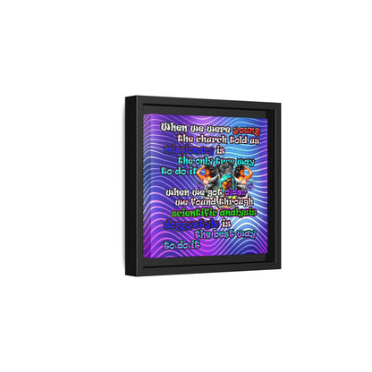 doggystyle - framed canvas art (purple wave)