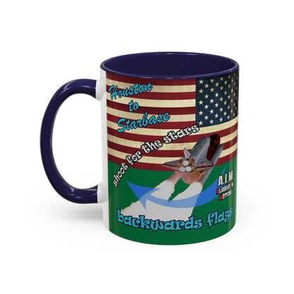 shoot for the stars - Accent Mug (dark green)