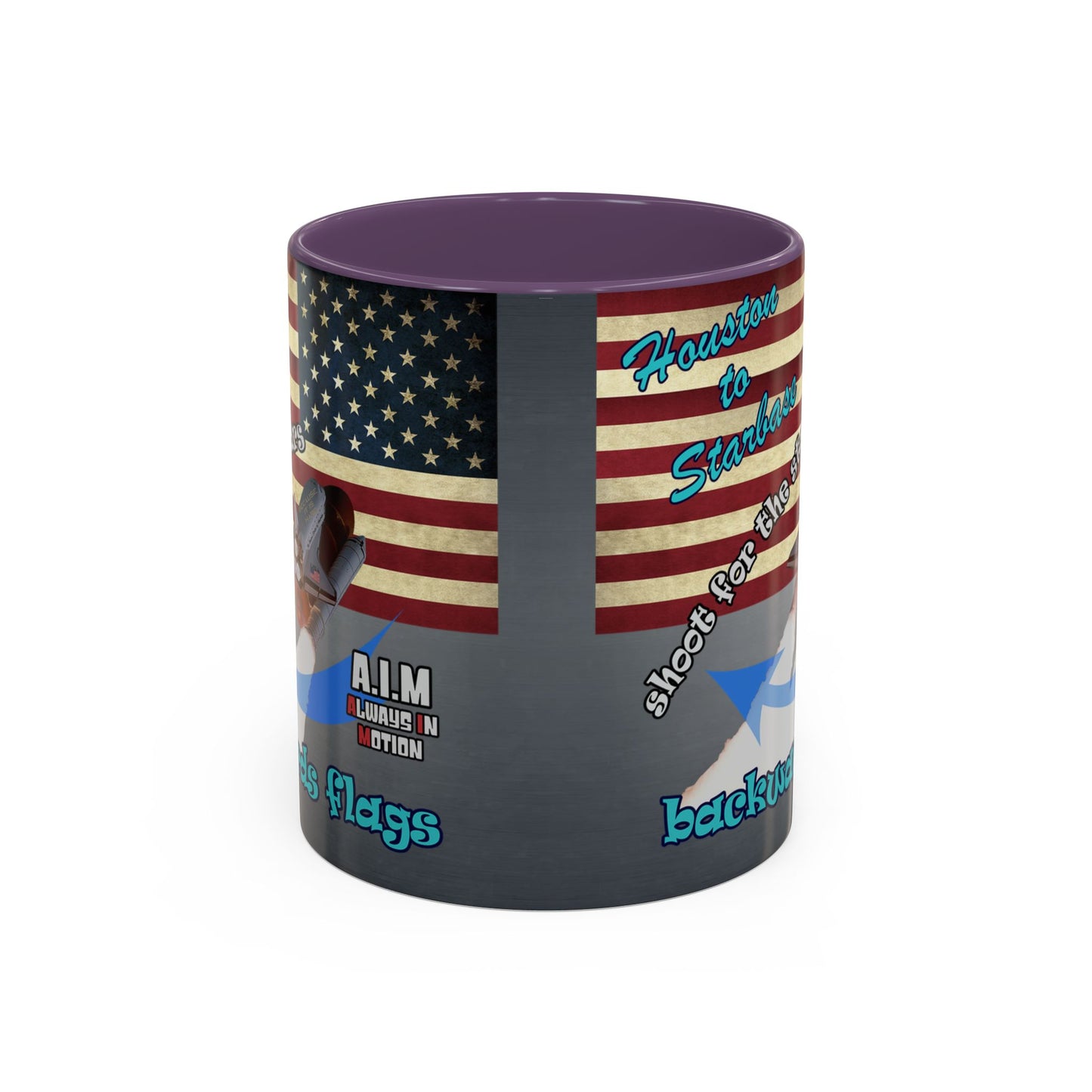 shoot for the stars - Accent Mug (grey-light grey)