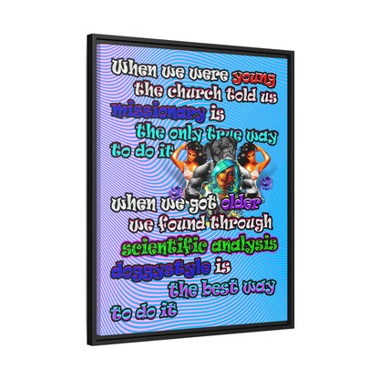 doggystyle - framed canvas art (light blue-purple wave)