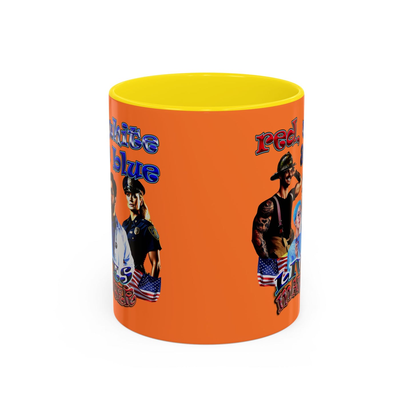 rw&b lives matter - Accent Mug (crusta)