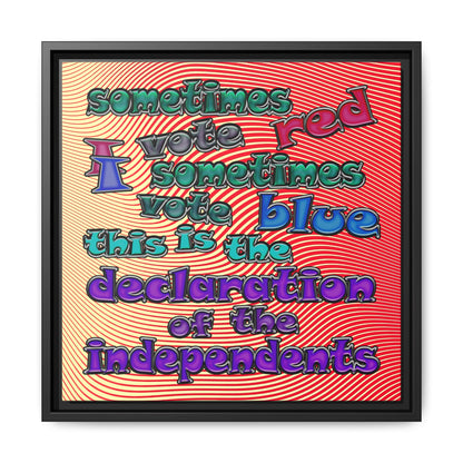 declaration of the independents - framed canvas art (yellow-orange wave)