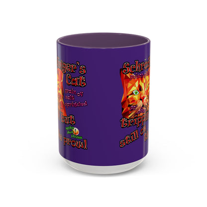 schrodinger's cat - Accent Mug (purple)