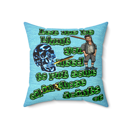 og - Spun Polyester Square Pillow - (faded blue)