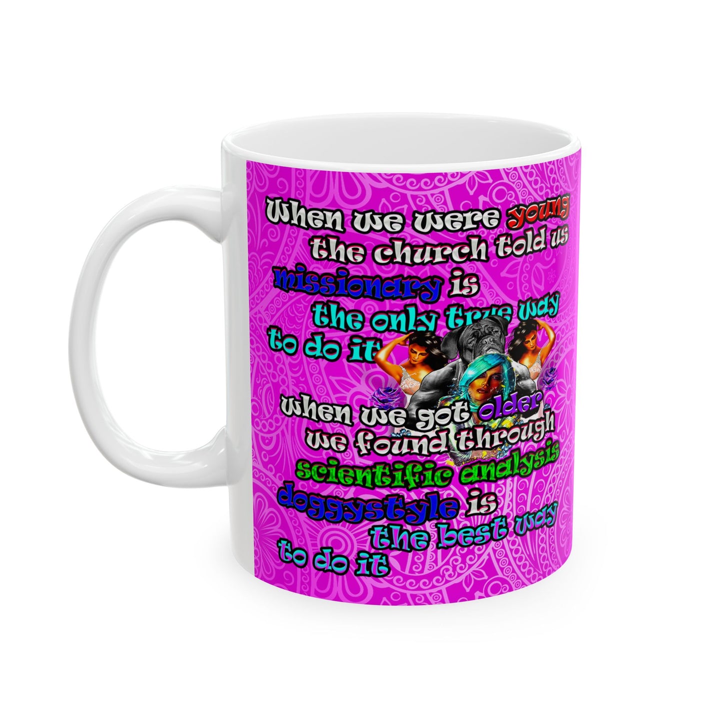 doggystyle - White Mug (pink swirl)