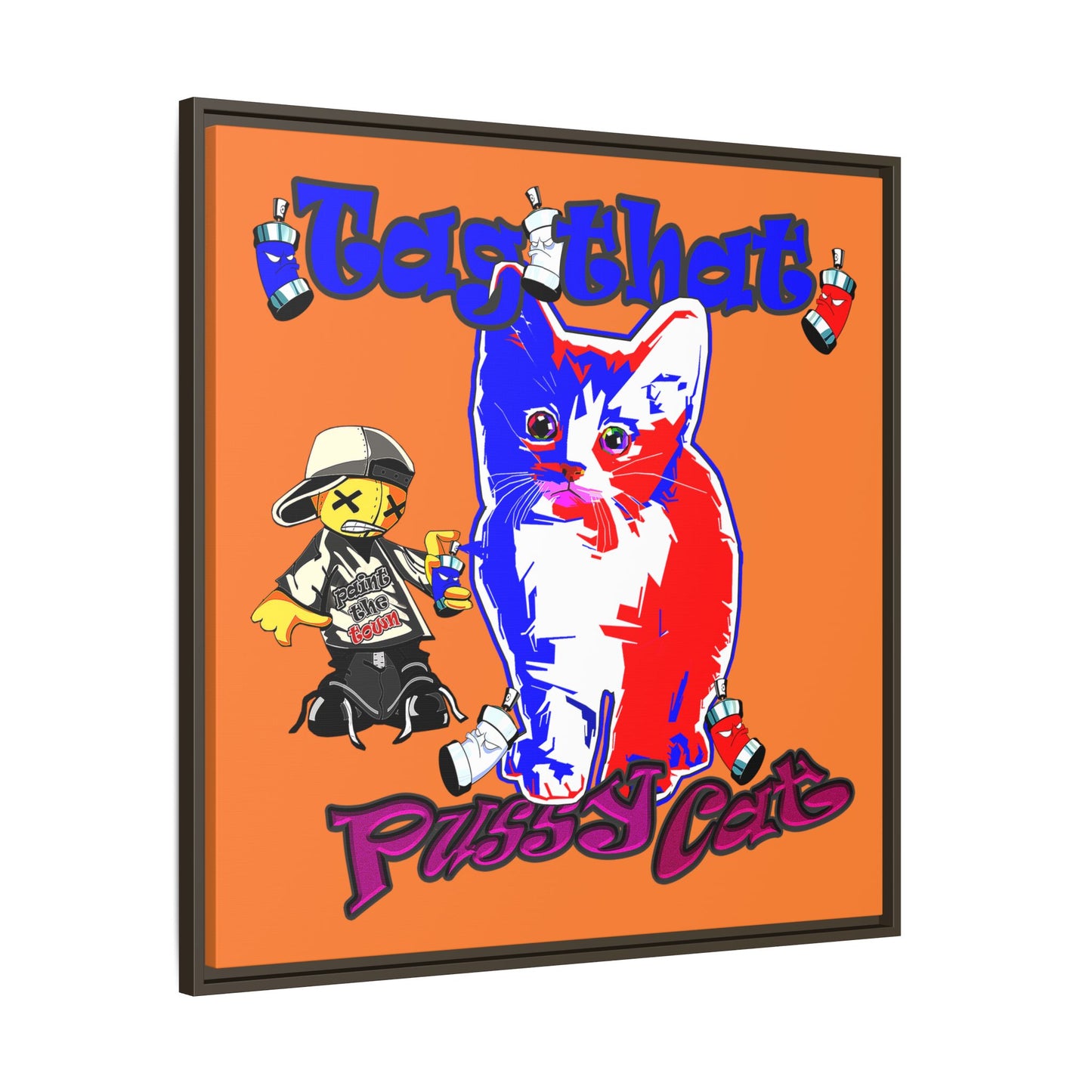 tag that - framed canvas art (crusta)