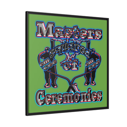 em cee squared - framed canvas art (green)