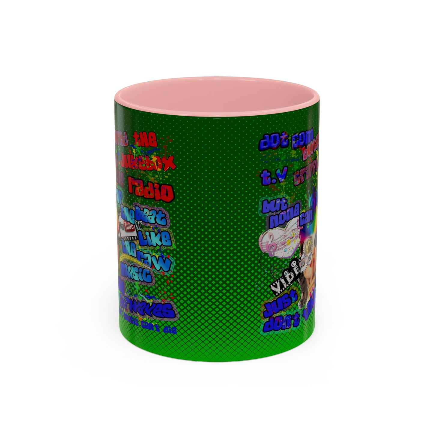drop the beat - Accent Mug (logo green)