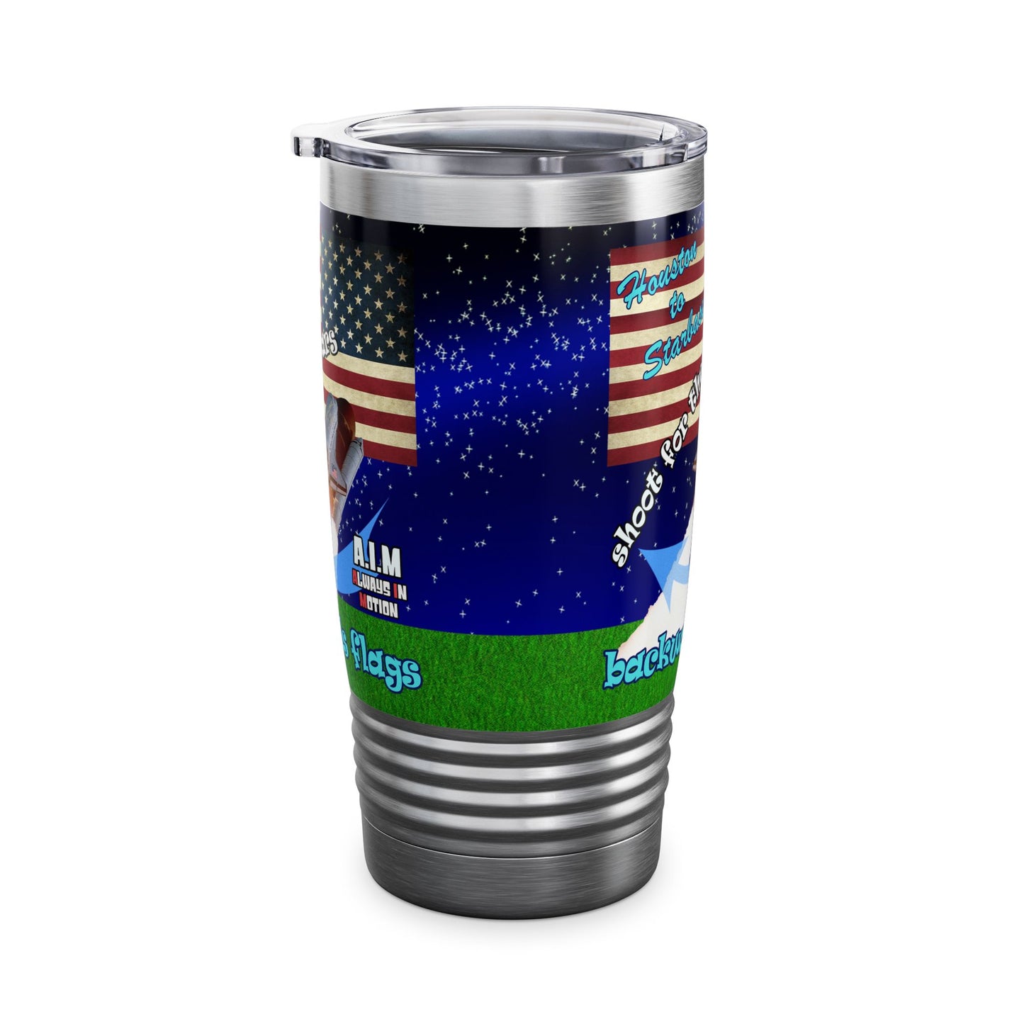 shoot for the stars - Ringneck Tumbler, 20oz ('snoops' background)