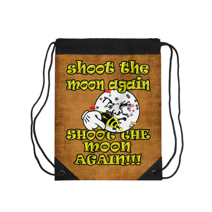 shoot the moon again - Drawstring Bag (dichromatic brown papyrus)