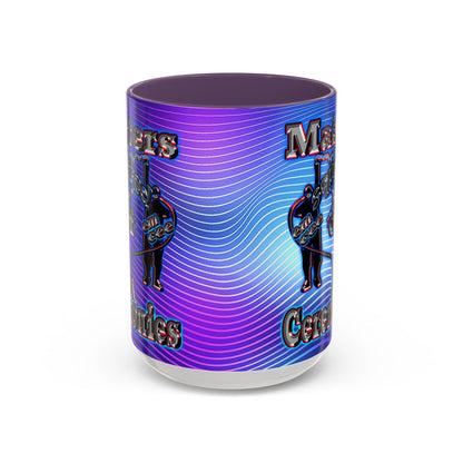 em cee squared - Accent Mug (purple wave)