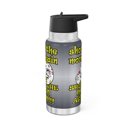 shoot the moon again - Gator Tumbler, 32oz  (brushed nickel)