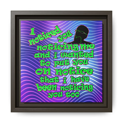 noticed you noticing - framed canvas art (purple wave)