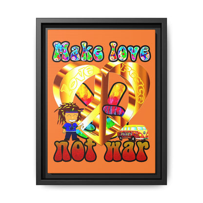 love peace - framed canvas art (crusta)
