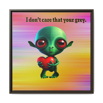 I don't care that your grey - framed canvas art (color blur)