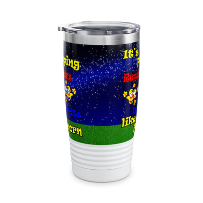 popping like popcorn - Ringneck Tumbler, 20oz ('snoops' background)