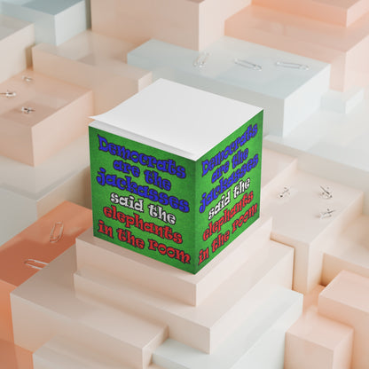 donkeys and elephants - note cube (green turf)