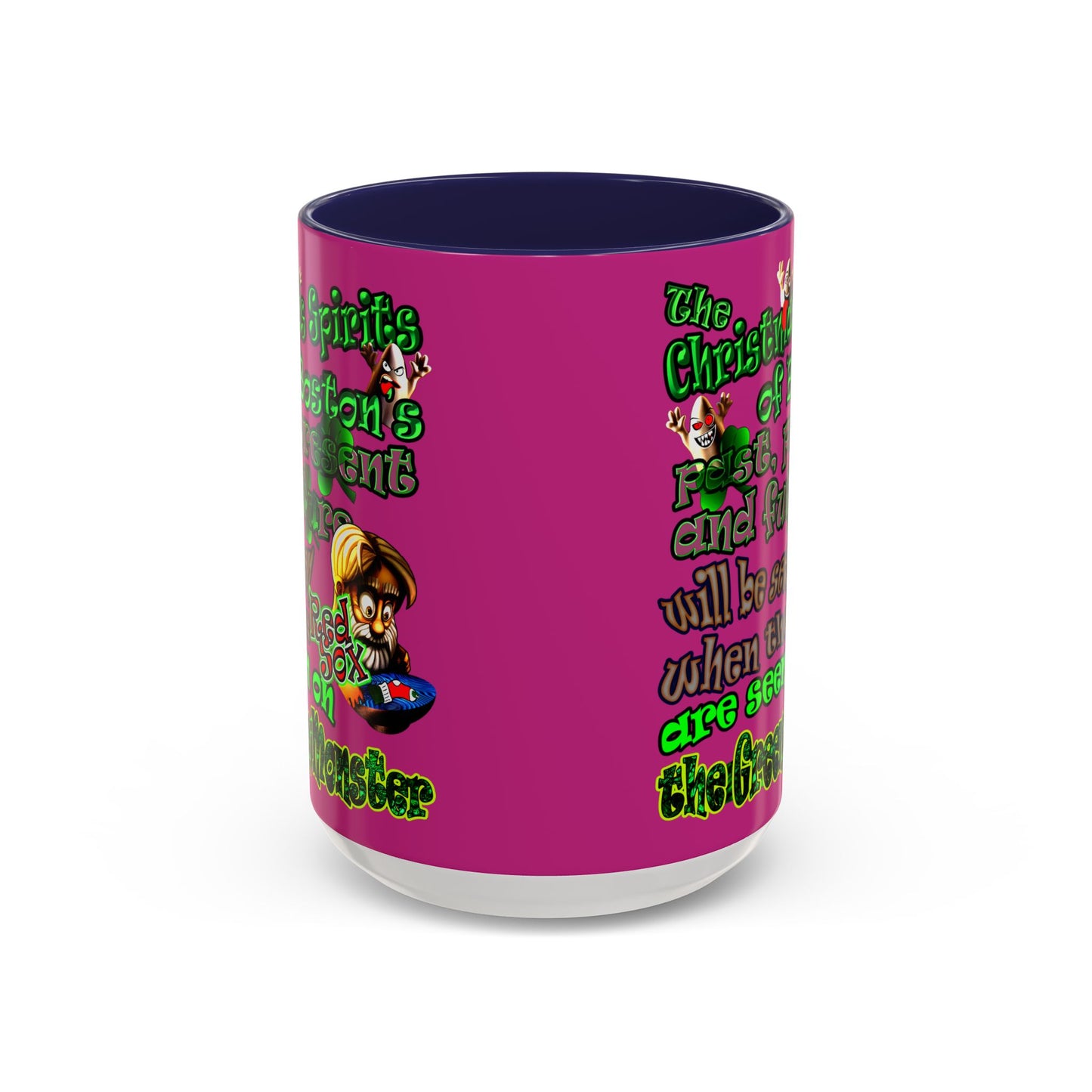 christmas spirits of boston - Accent Mug (pink)