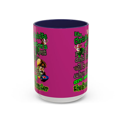 christmas spirits of boston - Accent Mug (pink)