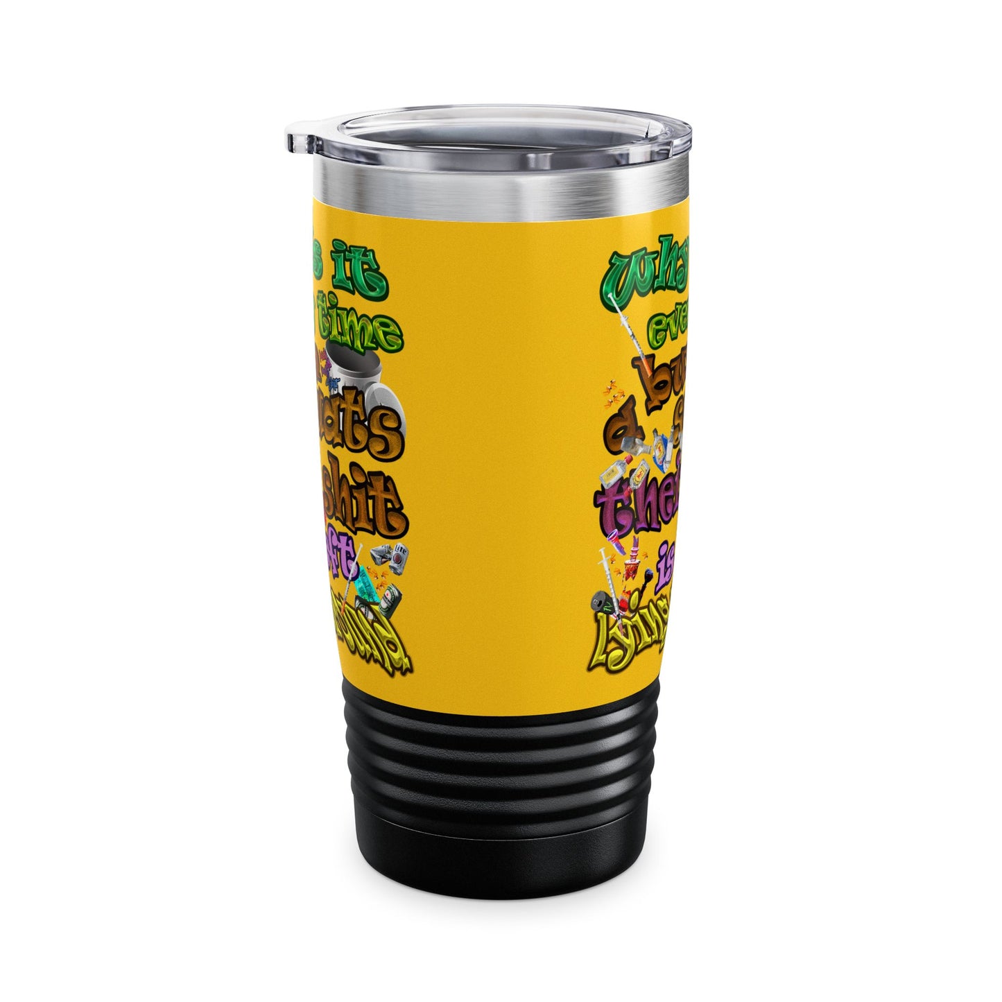 the bum's shit - Ringneck Tumbler, 20oz (yellow)