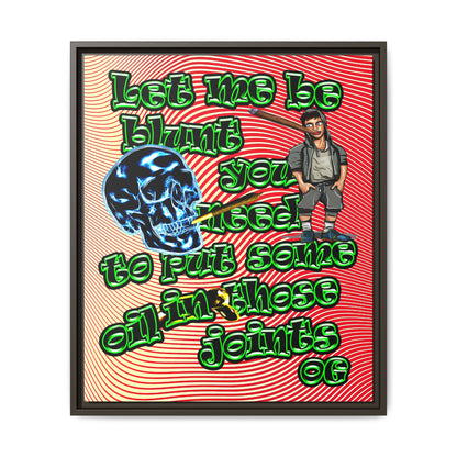 og - framed canvas art (yellow-orange wave)