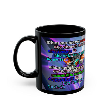 doggystyle - Black Mug (grey-pink wave)
