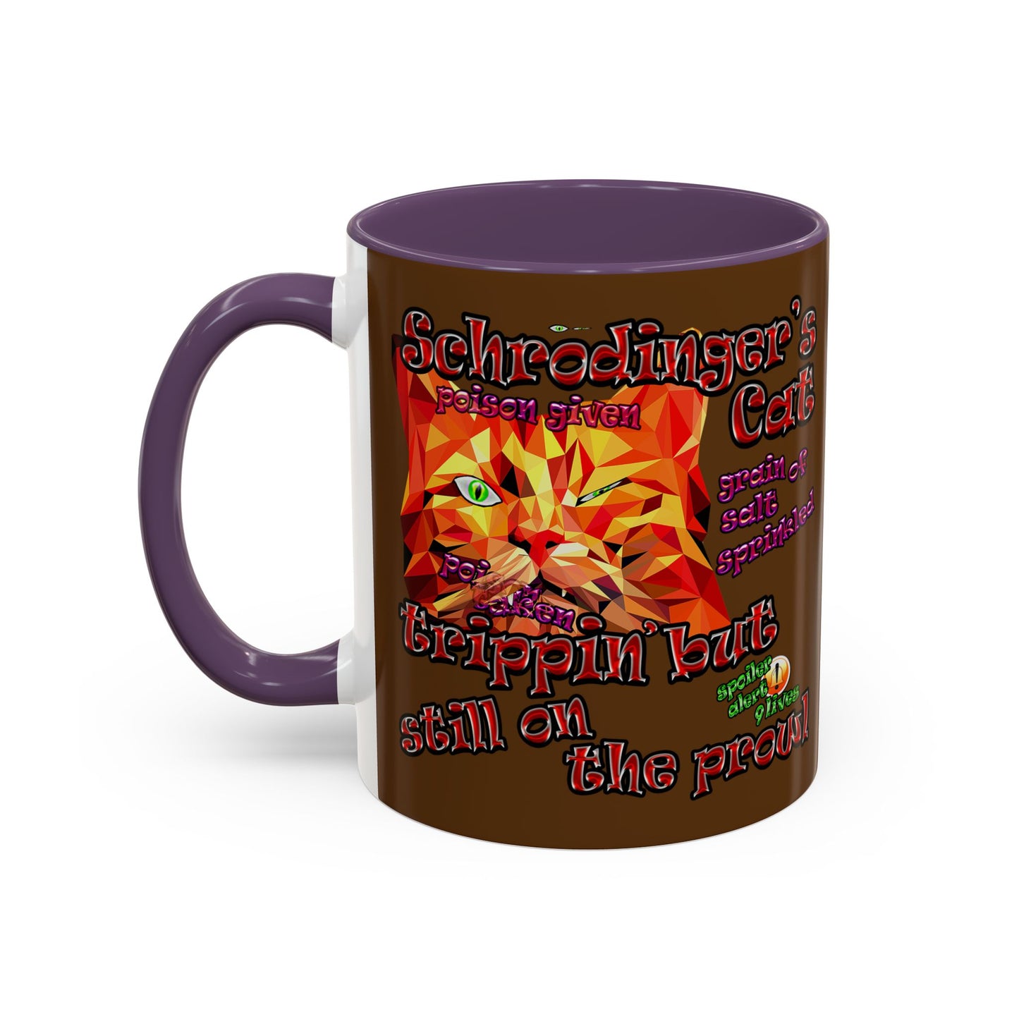 schrodinger's cat - Accent Mug (brown)