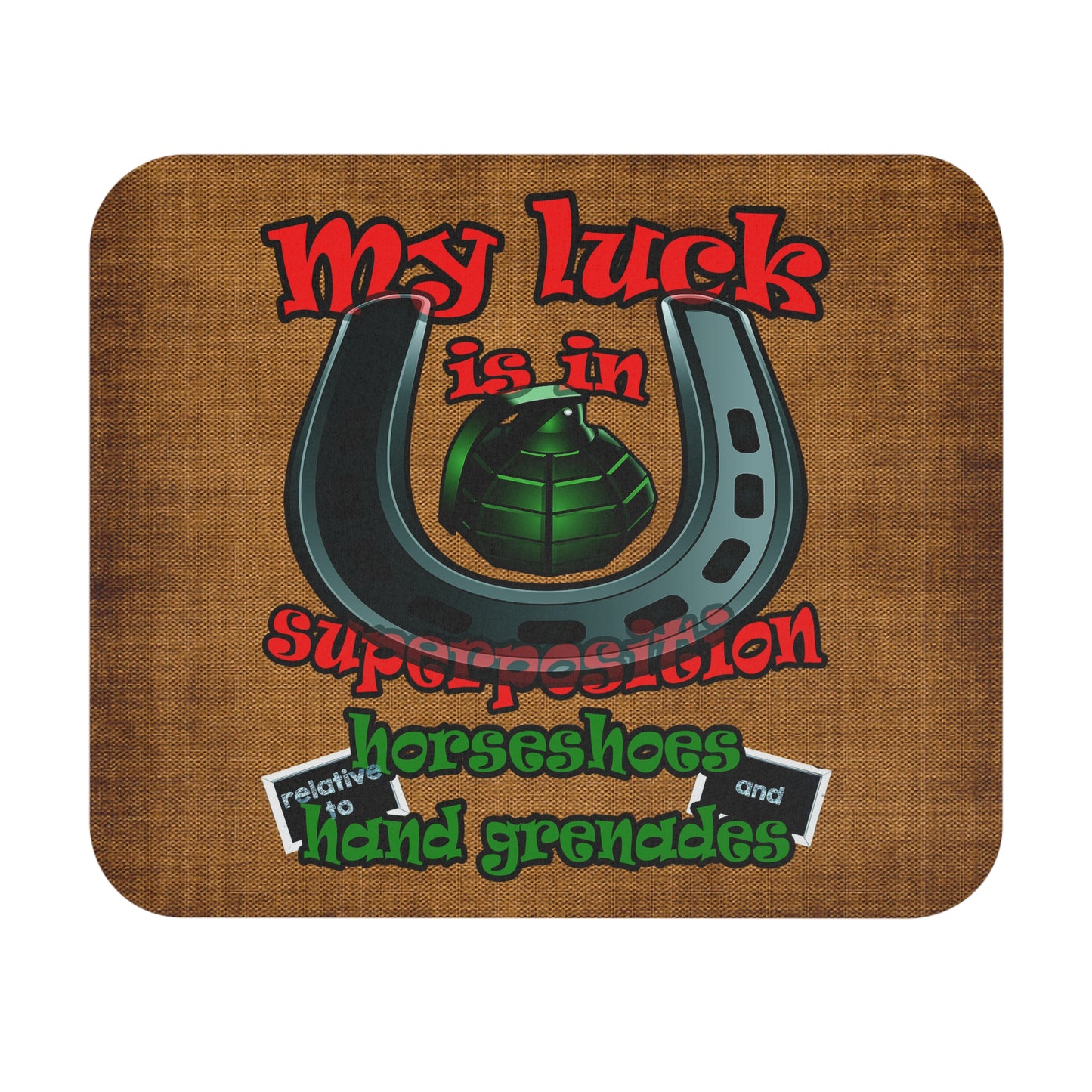 my luck - Mouse Pad (Rectangle) (brown papyrus)