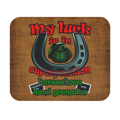 my luck - Mouse Pad (Rectangle) (brown papyrus)