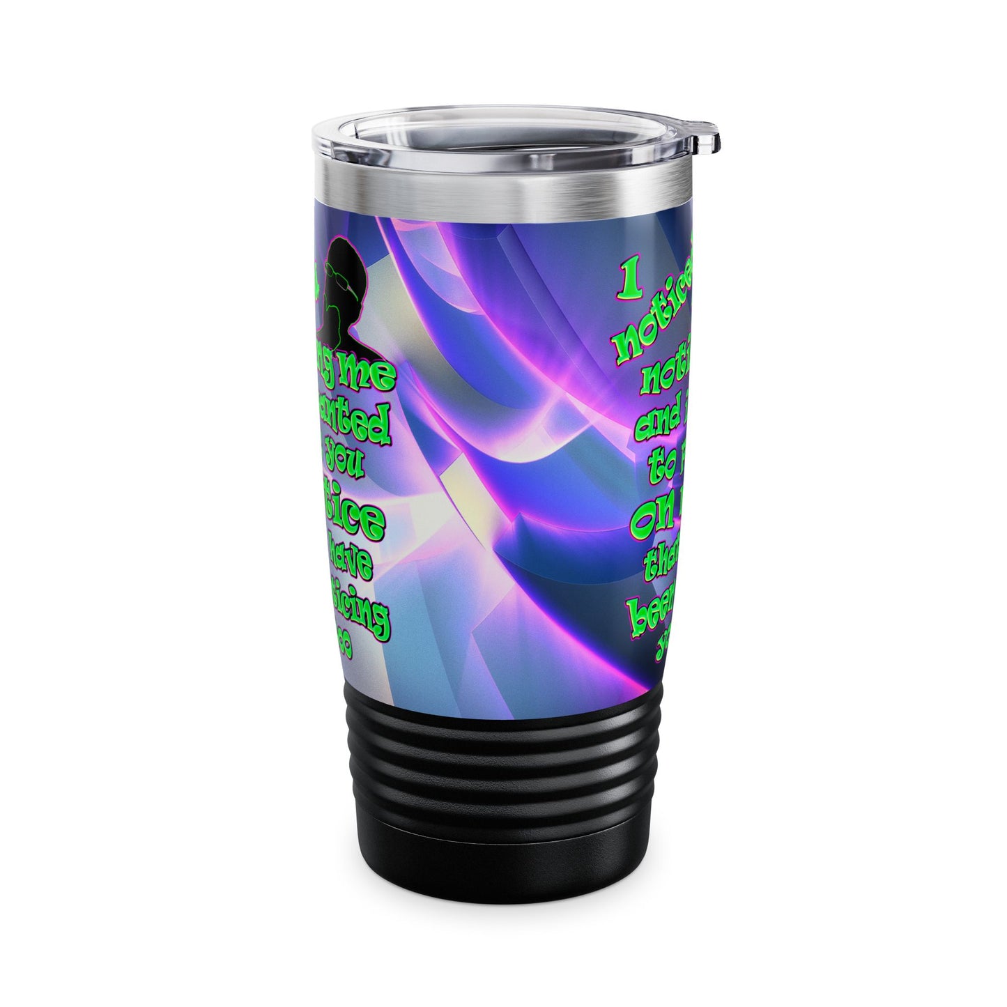 noticed you noticing - Ringneck Tumbler, 20oz (grey-pink wave)