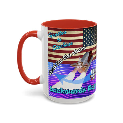 shoot for the stars - Accent Mug (purple wave)
