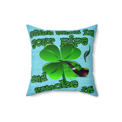 celtics logo - Faux Suede Square Pillow - (faded blue)