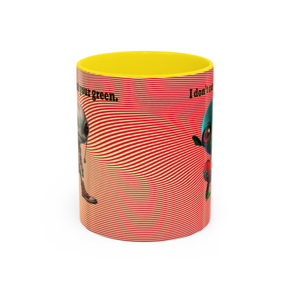 I don't care that your grey - Accent Mug (yellow-orange wave)